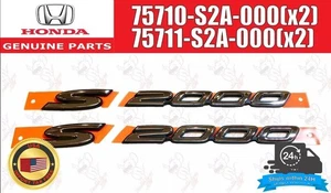 Juego de insignia emblema cromada derecha y derecha HONDA S2000 AP1 AP2 OEM guardabarros lateral "S2000" - Imagen 1 de 16