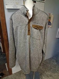 Giacca felpa pullover pile 1/4 a scatto Eddie Bauer uomo taglia XLT outdoor - Foto 1 di 13