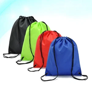 4 Pcs Waterproof Drawstring Bags Sports Riding Backpack Suitable for Adults and - Picture 1 of 12