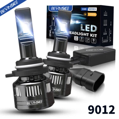 For Jaguar F-Pace 2017-2019 6000K White LED Headlights Hi/Low Beam 2x 9012 Bulbs - Image 1 of 4