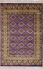 Rugstc 3x5 Bokhara Jaldar Purple  Rug, Hand-Knotted,Geometric with Silk/Wool