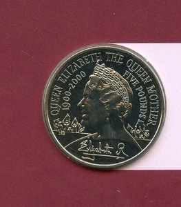 2000 Brilliant Uncirculated £5 Coin Queen Mother Centenary - Picture 1 of 2