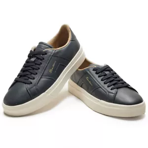 Santoni Double Buckle Sneakers in Dunkelblau - Bild 1 von 24