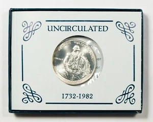 1982 D George Washington Commem Silver Half Dollar - w/ Box & COA: SEE PHOTOS ! - Picture 1 of 5