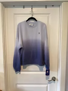 Champion entspanntes Fleece-Farbstoff-Crew-Sweatshirt Dip Dye Ombre blau Damen XXL - Bild 1 von 3
