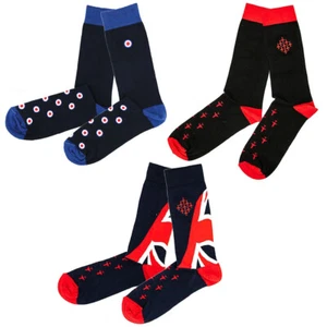 RAF Red Flechas Set 3 pares de calcetines de regalo triples Royal Air Forces Association - Imagen 1 de 1
