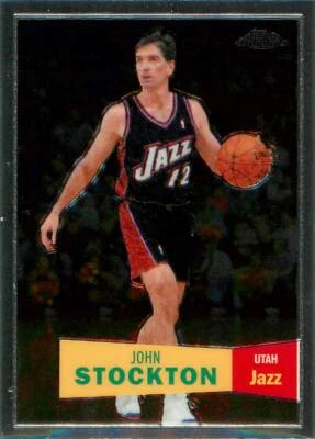 JOHN STOCKTON 2007-08 Topps Chrome 57-58 VARIATION #98 Jazz - Image 1 of 2