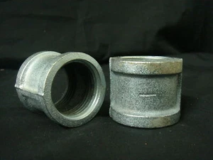 51mm Galvanised Female x Female BSP Socket Fitting Pack of 2 - Picture 1 of 4