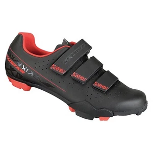 Exustar SM3310-R MTB Shoes EU 42-US 9 Red/Blk 2 bolt cleats 3 Straps 231363 - Picture 1 of 1