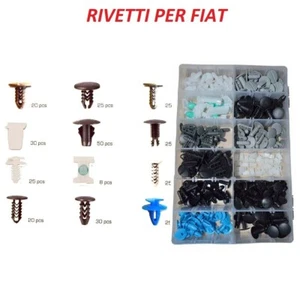 SET CLIP DI FISSAGGIO PER AUTO FIAT CONFEZIONE 308 PEZZI RICAMBI PLASTICA - Foto 1 di 1