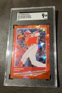 ANTHONY RENDON 2020 Donruss Optic red Cracked Ice SSP /7 FOTL ANGELS - Picture 1 of 1