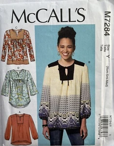 McCall's Pattern M7284 Misses Loose Fitting Tops Sizes: Extra Small - Medium - Picture 1 of 2