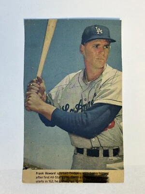 Frank Howard Cut Auto Autograph Signed Newspaper Dodgers - Image 1 of 2