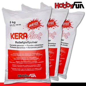HobbyFun 3 x 5 kg KERAflott polvere per colata in rilievo colata polvere di ceramica stampo in rilievo - Foto 1 di 1