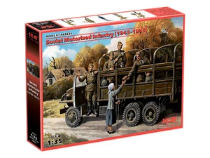 ICM 35635 - Soviet Motorized Infantry (1943-1945), (5 figures) - Scale Model Kit - Picture 1 of 5