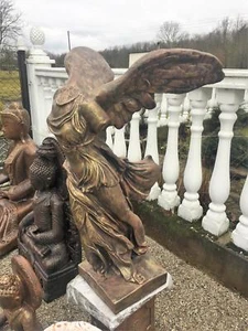 Dea della vittoria Nike di Samotracia statua da giardino greca figura angelo effetto bronzo - Foto 1 di 7