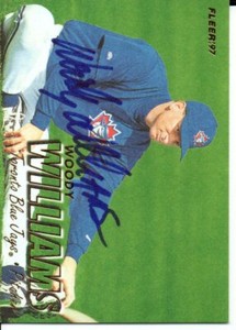 Woody Williams Toronto Blue Jays 1997 Fleer Autographed Signed Card