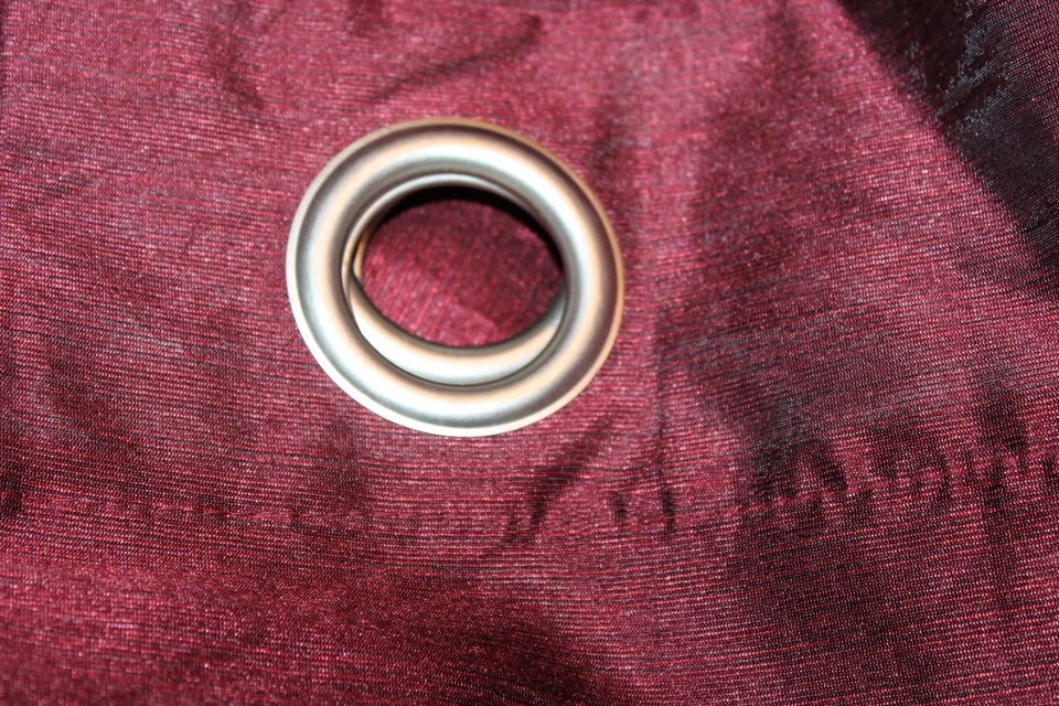 Essential Home One (1) Burgundy Red Grommet Faux Silk Window Panel 40"W x 63"L  - Image 1 of 1