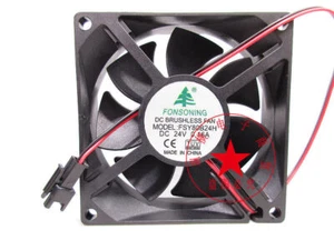 FONSONING FSY80B24H 8025 24V 0.16A 8CM inverter cooling fan #A6-29 - Picture 1 of 4