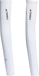 adidas Terrex AeroReady Trail Running Arm Sleeves White Run Sports Training Mens - Picture 1 of 3