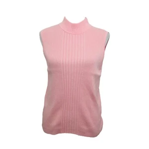 Junior’s XL Sweater Vest White Stag Pink Sleeveless Knit Lightweight - Picture 1 of 6