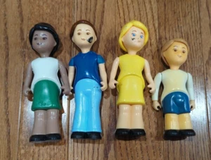Vintage Little Tikes Loving Family Doll Lot Dollhouse 4 People Dolls Son Mother - Picture 1 of 11