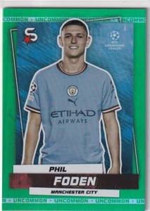 Topps UCL Super-Stars 22/23 n.5 Phil Foden verde non comune - Foto 1 di 2