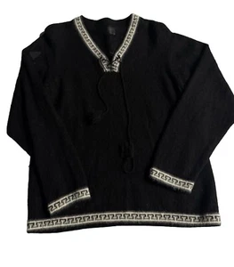 Baby Alpaca Sweater Women’s  Black Factoria Perez Peru Pre Owned - Picture 1 of 10