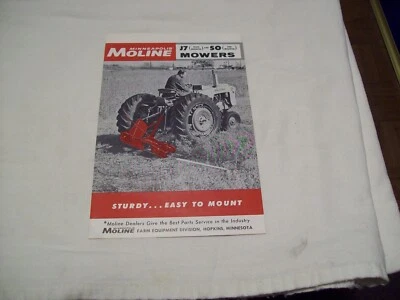 Vintage Minneapolis Moline J7 and SO Mowers Fold-Out Sales Brochure Pamphlet - Image 1 of 4