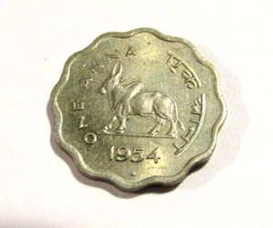 India 1954-B 1 Anna unc Coin - Picture 1 of 5