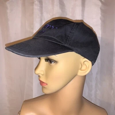 pre-loved authentic SUPREME purple signature embroidered black BASEBALL CAP - Image 1 of 4