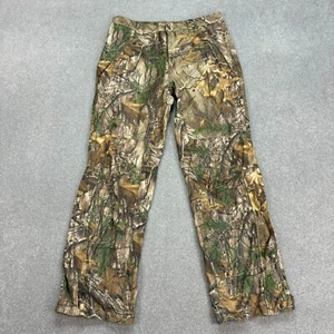 Realtree Trousers Womens Medium Brown Carpenter Camo Workwear Lined Pant Lady - Picture 1 of 10
