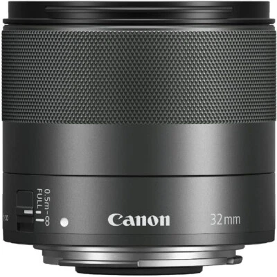 Canon Fixed Focus Lens EF-M 32mm F-1.4 STM Black EF-M3214STM Japan - Image 1 of 4