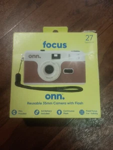 ONN Focus Reusable 35mm Camera w/ Flash 27 Exposures Film Included, New In Box - Picture 1 of 6