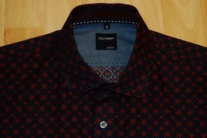Camisa casual hombre manga larga OLYMP KW 38 - M rojo - azul - Imagen 1 de 6