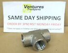 7/8 Tee 3 Way Female Stainless Steel 304 Threaded Boss Pipe Fitting AN 938J10