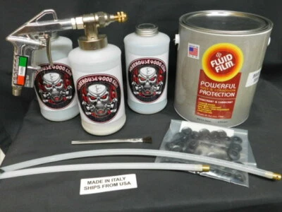 GALLON FLUID FILM Pro GUN 3 BOTTLES 2 WANDS 50 PLUGS,  MAKE MONEY  Made in ITALY - Image 1 of 2