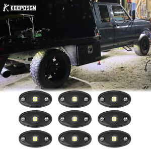 White 12 Pods LED Underglow Rock Lights Underbody For Ford Ranger F150 F250 F350