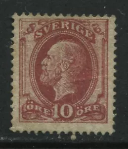 Sweden 1885 10 ore rose mint o.g. hinged - Picture 1 of 1