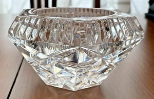 Hexagon Thick Crystal Candle Holder with Star, FRANCE - Picture 1 of 6