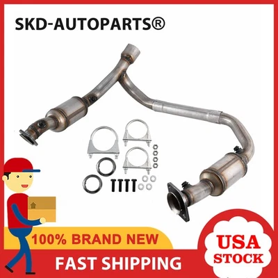 Exhaust Y Pipe Catalytic Converters For 2006 2007 2008 Dodge Ram 1500 5.7L 4X4 - Image 1 of 4