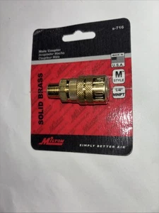 Milton M Style Kupplung 1/4" Stecker NPT Messinggehäuse Kwick Wechsel Paar S-716 - Bild 1 von 1