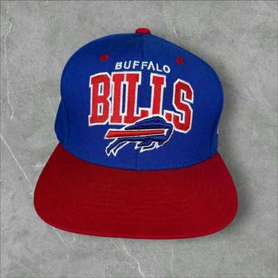 Mitchell & Ness Buffalo Bills Parche Lateral NFL Fútbol Bordado Snap Back Sombrero Foto 1 de 4