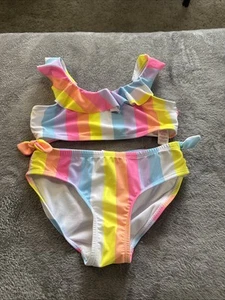 Girls Size Small (7/8) Two Piece Swimsuit By Justice - Picture 1 of 12