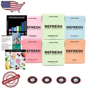 Échantillonneur de gomme xylitol biologique - sans sucre, sans plastique, 72 ct - Photo 1/10