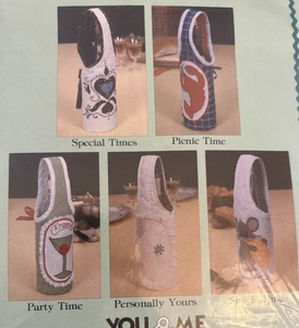 Vtg Rare You & Me Patterns Inc. BOTTLE TOTES 1983 Sewing Pattern #465 - Picture 1 of 3