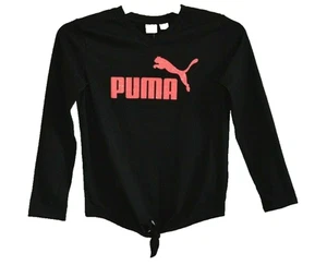  Puma Girls Tie Front Long Sleeve Tee Size Large (12-14) - Picture 1 of 2