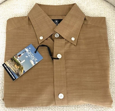 NWT Hart Schaffner Marx size S light brown short sleeve button up shirt mens - Image 1 of 4