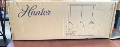 NUEVO SELLADO Hunter Hepburn Colgante Racimo de 3 Luces Moderno Negro Mate C4 Foto 1 de 4