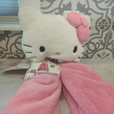 Sanrio Hello Kitty Plush Hooded 30 x 50 Inch Throw Blanket Brand New In Bag - Image 1 of 4